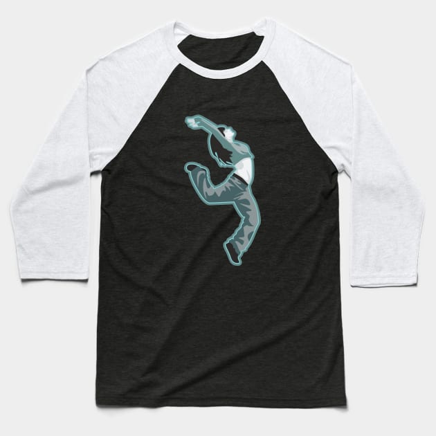 Dancing Girl Baseball T-Shirt by ilhnklv